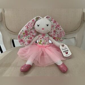 🤍 GANZ Pink Floral Blossom Bunny Plush Doll with Tutu NWT